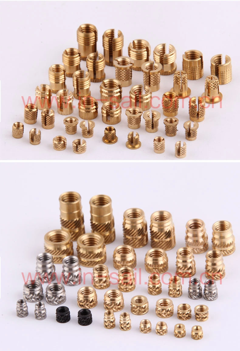 Double-Twilled Knurls Popular Brass Insert Nut for Thermoplastic