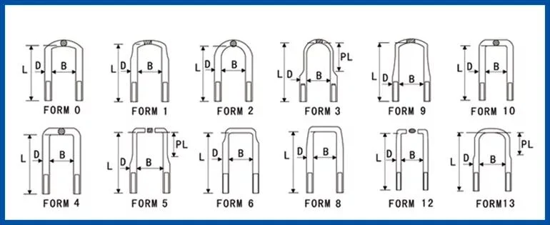 Steel Square U-Bolt Manufacturers U Shaped Steel Bolt and Nut for Truck